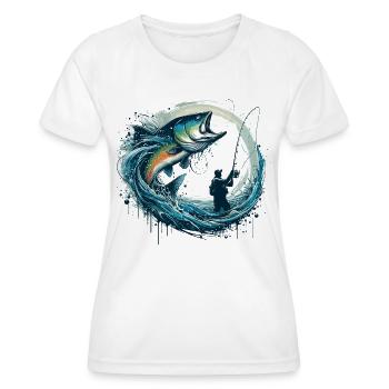 Fishing Dynamic Gift - Women's Functional T-Shirt - white - Front - AI Model Female 172 dark (172cm)