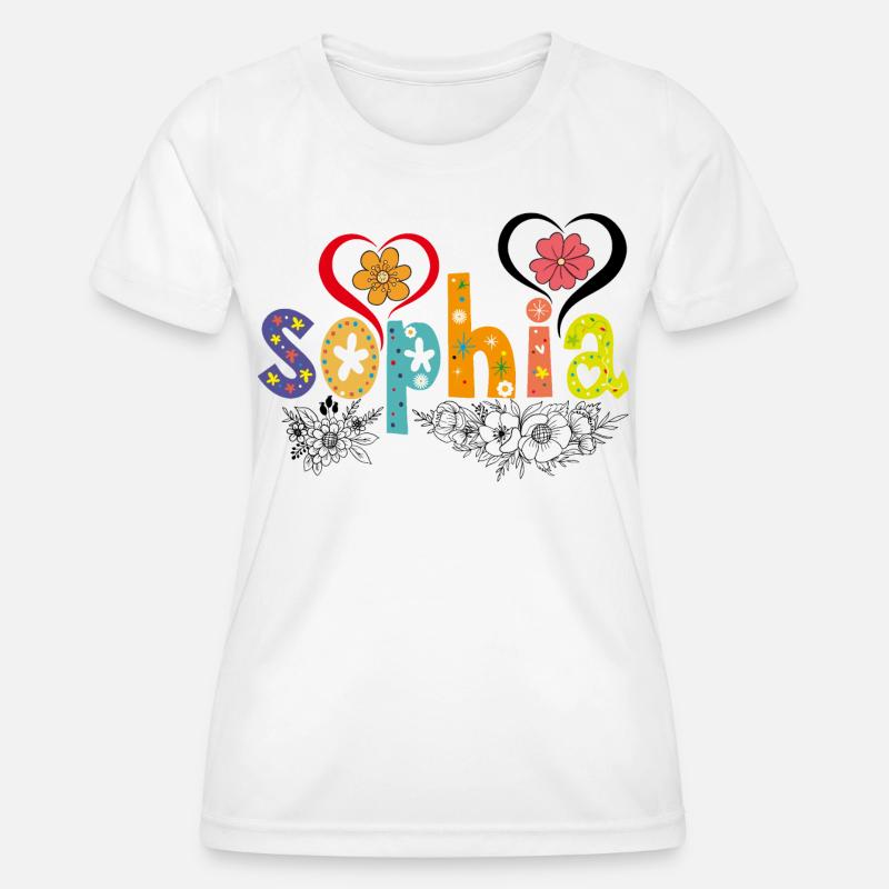 Personalized Sophia Name - Women's Functional T-Shirt - white