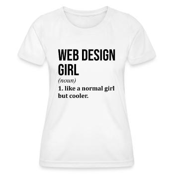 Conception de sites Web - T-shirt sport Femme - blanc - Devant - AI Model Female 172 dark (172cm)