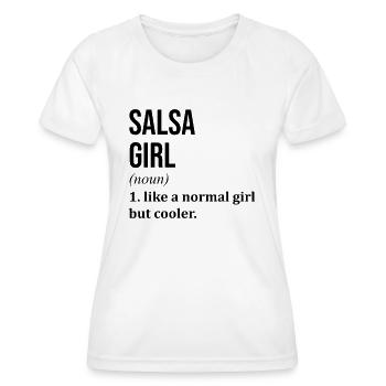Salsa - Frauen Funktions-T-Shirt - Weiß - Vorne - AI Model Female 172 dark (172cm)