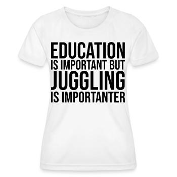 Jonglage - Frauen Funktions-T-Shirt - Weiß - Vorne - AI Model Female 172 dark (172cm)