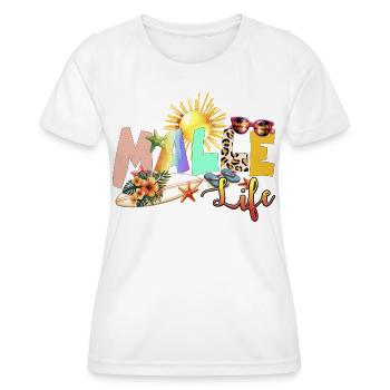 Beach Life Summer Vibe - Women's Functional T-Shirt - white - Front - AI Model Female 172 dark (172cm)