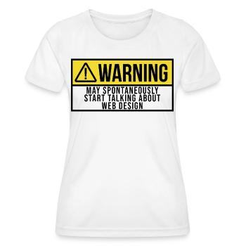 Conception de sites web - T-shirt sport Femme - blanc - Devant - AI Model Female 172 dark (172cm)