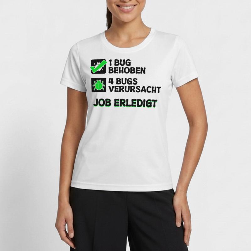 Open Source Bugfixing Bugs Developer Programmier Frauen Funktions-T-Shirt