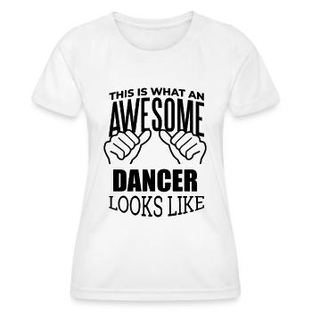 danser - T-shirt sport Femme - blanc - Devant - AI Model Female 172 dark (172cm)