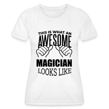 Zauberer - Frauen Funktions-T-Shirt - Weiß - Vorne - AI Model Female 172 dark (172cm)