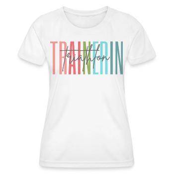 Trainerin Triathlon Triathlontrainerin Geschenk - Frauen Funktions-T-Shirt - Weiß - Vorne - AI Model Female 172 dark (172cm)
