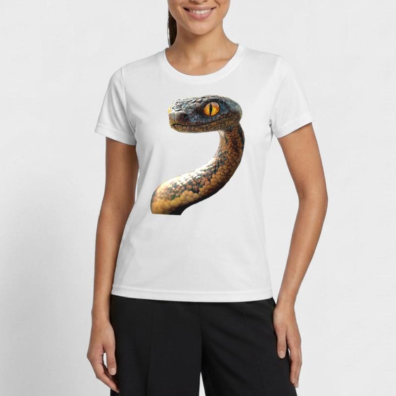 Snake Python Cobra Mamba Rattlesnake Snake Women's Functional T-Shirt