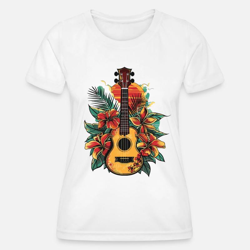 Ukulele - Women's Functional T-Shirt - white
