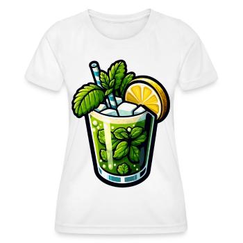 Mojito Cocktail Rhum Citron Vert Menthe - T-shirt sport Femme - blanc - Devant - AI Model Female 172 dark (172cm)