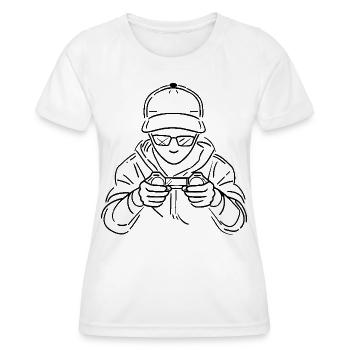 Amateurs de jeux - T-shirt sport Femme - blanc - Devant - AI Model Female 172 dark (172cm)