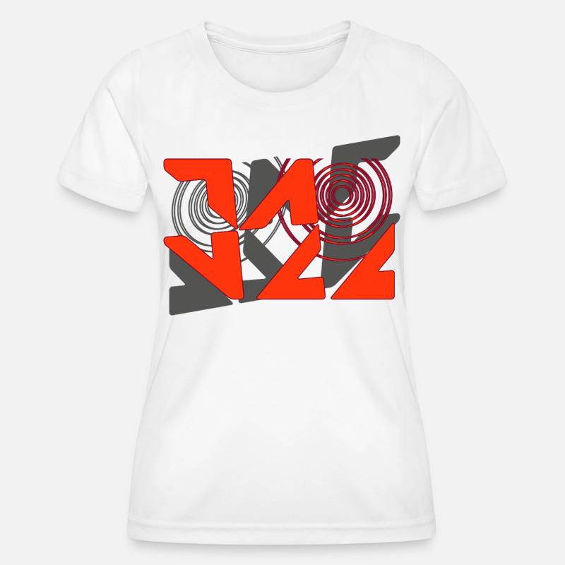 Jazz Graffiti Pattern - Women's Functional T-Shirt - white