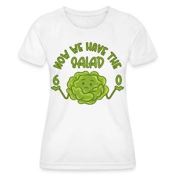 60. Geburtstag - Now we have the salad 60 - Frauen Funktions-T-Shirt - Weiß - Vorne - AI Model Female 172 dark (172cm)