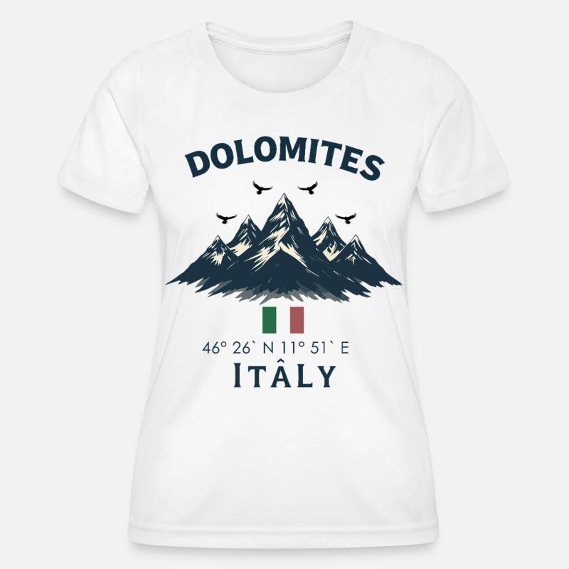 Mountains Dolomites Italy Design - Women's Functional T-Shirt - white