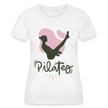 Pilates  - Women's Functional T-Shirt - white - Front - AI Model Female 172 dark (172cm)