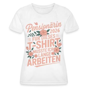 Pensionärin 2026 - Frauen Funktions-T-Shirt - Weiß - Vorne - AI Model Female 172 dark (172cm)