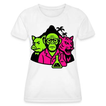 Île étrange - T-shirt sport Femme - blanc - Devant - AI Model Female 172 dark (172cm)