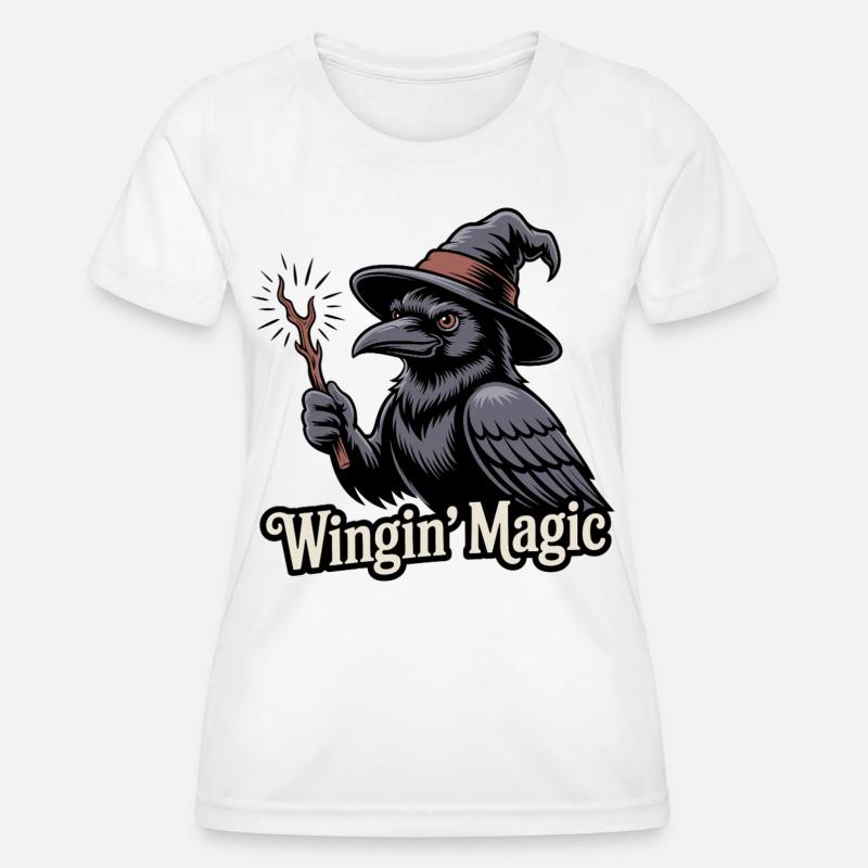 Wingin’ Magic Raven - Women's Functional T-Shirt - white