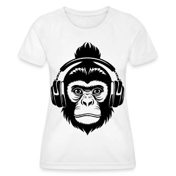 Monkey Head Turntable Vinyle Fan Club Chemise - T-shirt sport Femme - blanc - Devant - AI Model Female 172 dark (172cm)