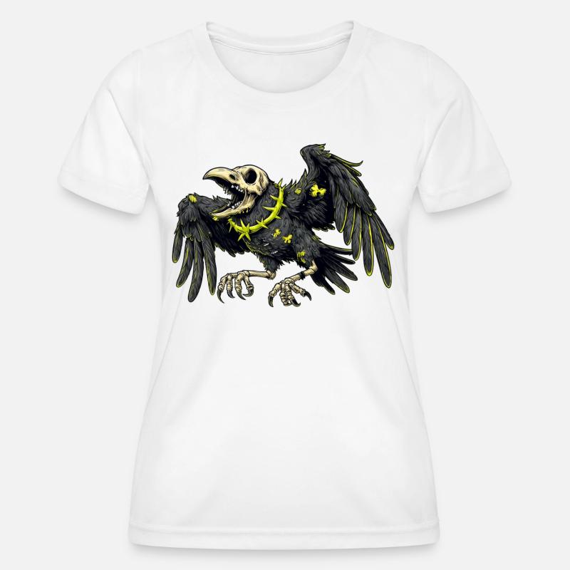 Neon Skeleton Crow - Women's Functional T-Shirt - white