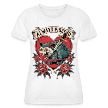 Wütender Wolf Herz Tattoo Stil - Frauen Funktions-T-Shirt - Weiß - Vorne - AI Model Female 172 dark (172cm)