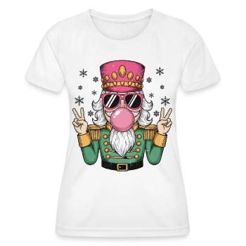 Nutcracker blows chewing gum - Women's Functional T-Shirt - white - Front - AI Model Female 172 dark (172cm)