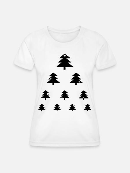 Weihnachtsbaum Sehtest - Frauen Funktions-T-Shirt - Weiß