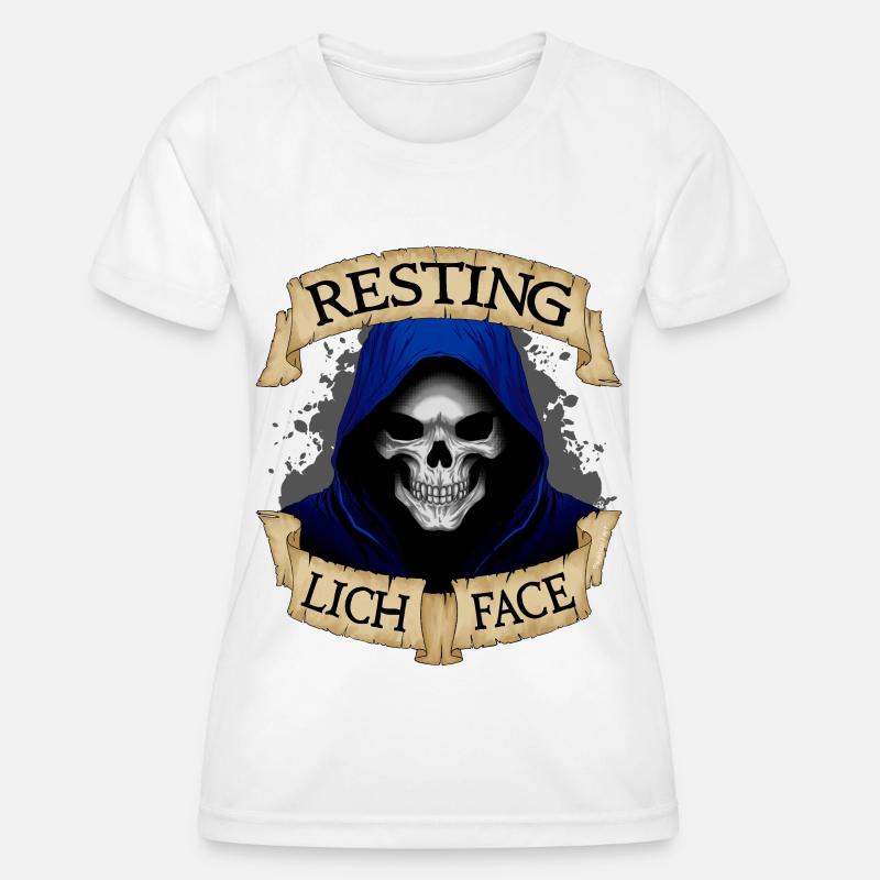 Resting Lich Face - Women's Functional T-Shirt - white