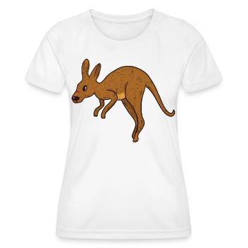 Kangaroo Vintage Rust Texture - Women's Functional T-Shirt - white - Front - AI Model Female 172 dark (172cm)