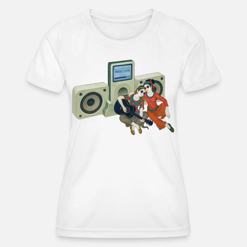 PEACE LOVERS - nice people - Women's Functional T-Shirt - white