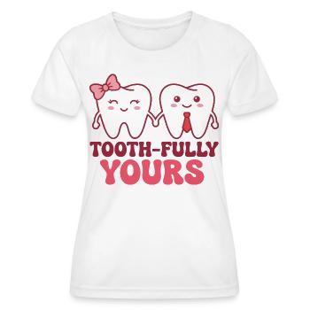 Paar zahnmedizinische Assistentin Zahnarzt - Frauen Funktions-T-Shirt - Weiß - Vorne - AI Model Female 172 dark (172cm)