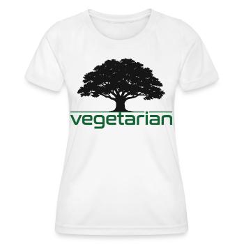 Vegetarian Oak – Natur & Beständigkeit Design - Frauen Funktions-T-Shirt - Weiß - Vorne - AI Model Female 172 dark (172cm)