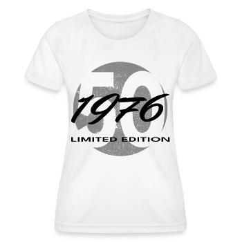 50. Geburtstag 1976 Geschenk für Männer und Frauen - Frauen Funktions-T-Shirt - Weiß - Vorne - AI Model Female 172 dark (172cm)