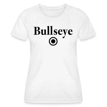 Bullseye Dartsport Profi Volltreffer Outfit - Frauen Funktions-T-Shirt - Weiß - Vorne - AI Model Female 172 dark (172cm)