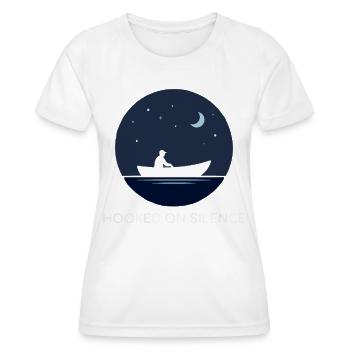 Hooked On Silence Nachtmotiv - Frauen Funktions-T-Shirt - Weiß - Vorne - AI Model Female 172 dark (172cm)