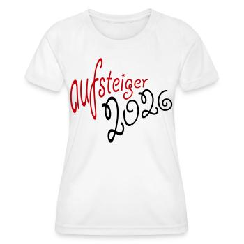 Aufsteiger 2026 Aufstieg - Frauen Funktions-T-Shirt - Weiß - Vorne - AI Model Female 172 dark (172cm)
