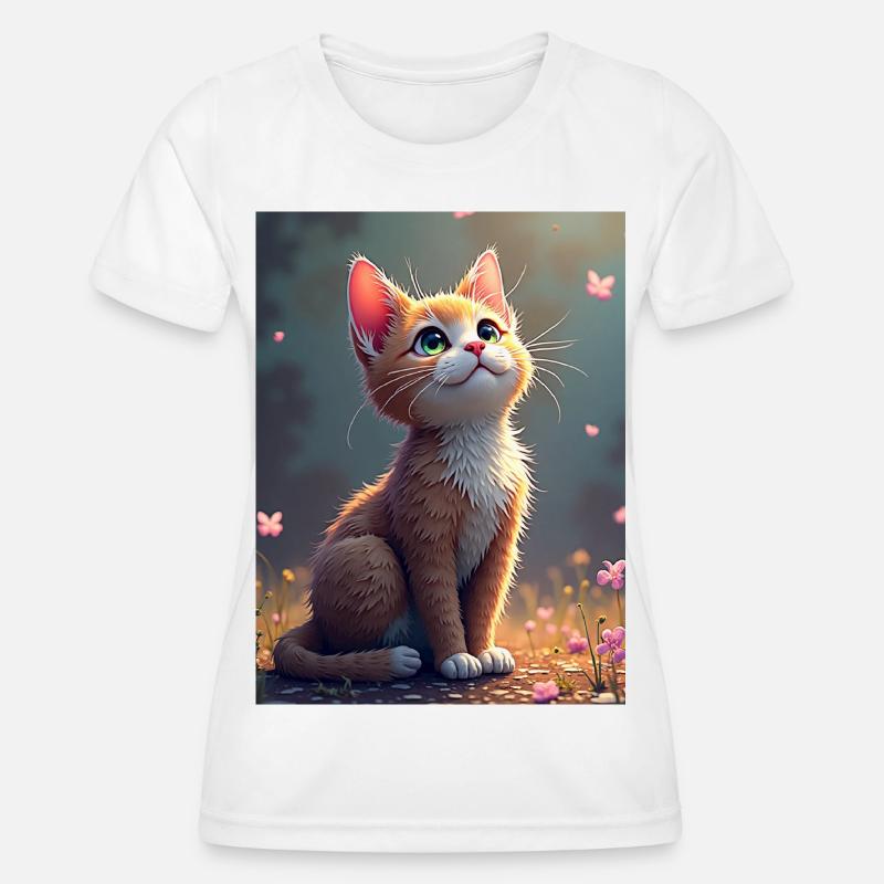 chaton_mignon - Women's Functional T-Shirt - white