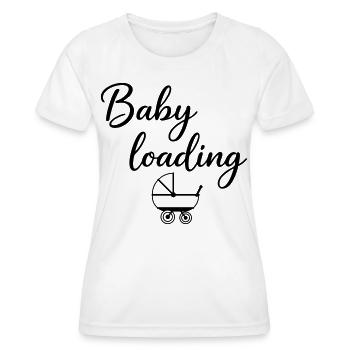 Chargement de bébé - T-shirt sport Femme - blanc - Devant - AI Model Female 172 dark (172cm)
