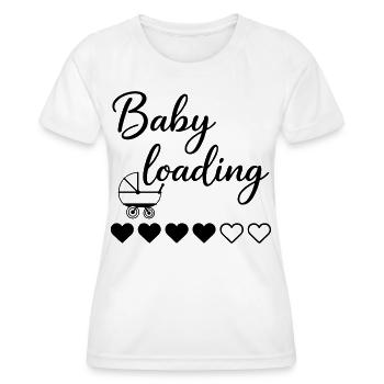 Chargement de bébé - T-shirt sport Femme - blanc - Devant - AI Model Female 172 dark (172cm)