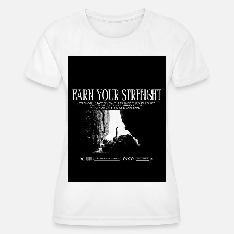 Black_White|Modern|Typographic|StreetwearTshirtpro - Women's Functional T-Shirt - white