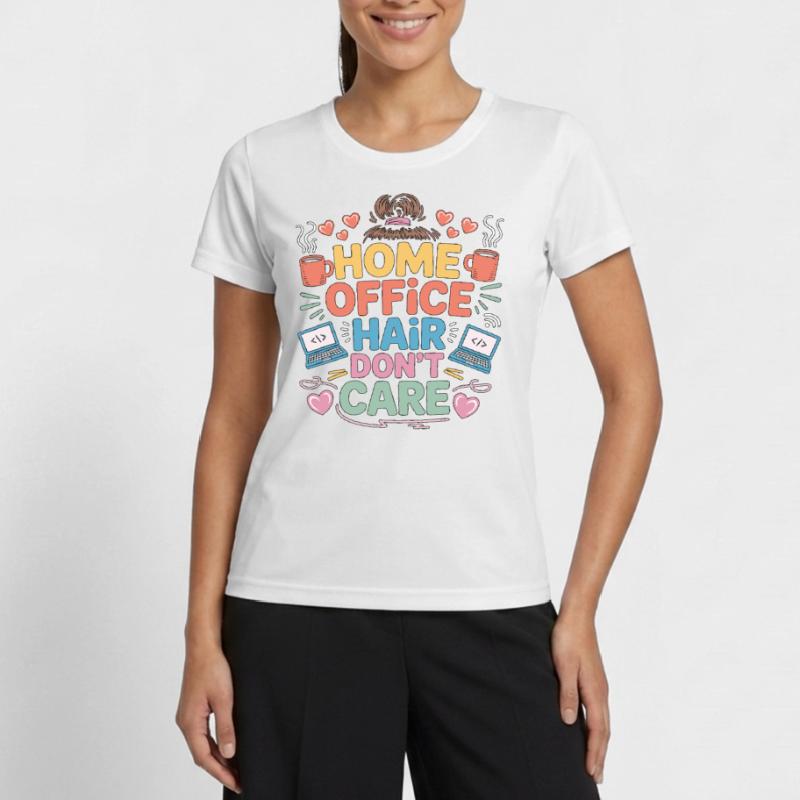 Remote Developer Home Office Hair Web Developer Women's Functional T-Shirt