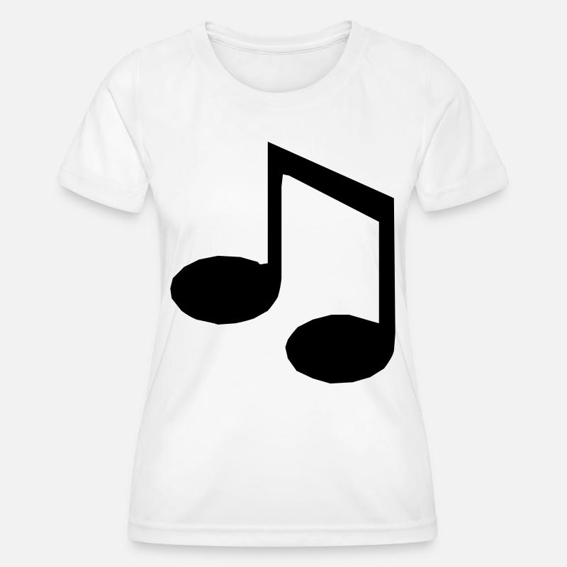 Music note - Women's Functional T-Shirt - white