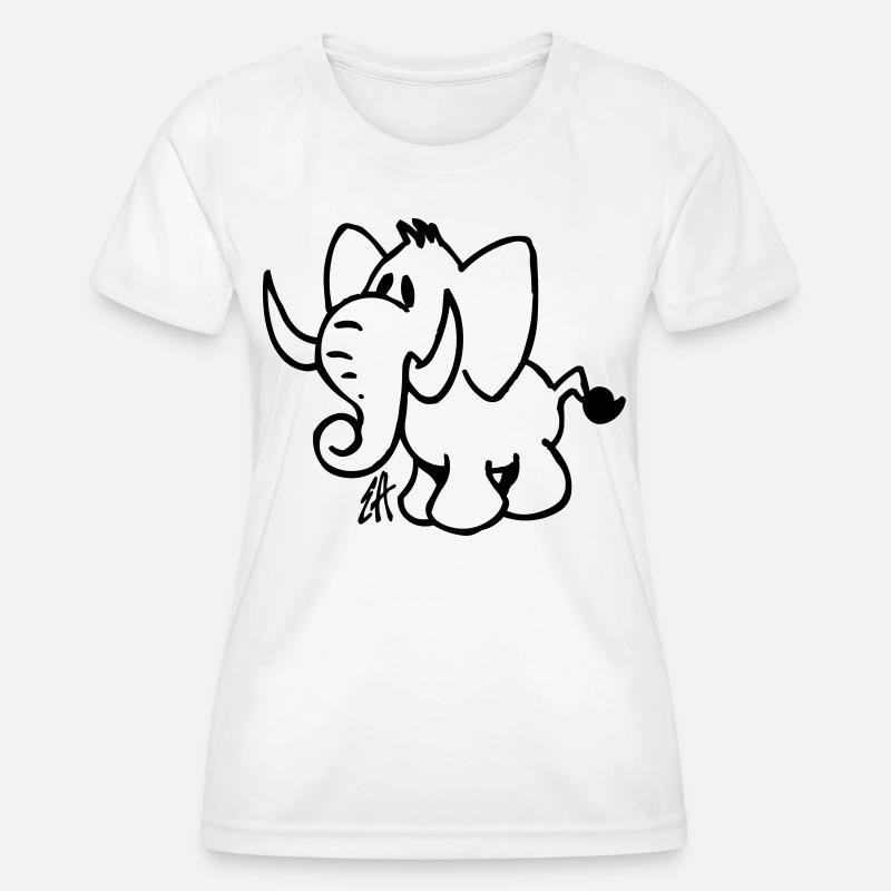 Elephant - Women's Functional T-Shirt - white
