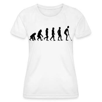 Evolution Golf - Frauen Funktions-T-Shirt - Weiß - Vorne - AI Model Female 172 dark (172cm)