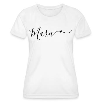 Mara Name Vorname Dekorativ - Frauen Funktions-T-Shirt - Weiß - Vorne - AI Model Female 172 dark (172cm)