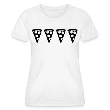 Pizza slice - Women's Functional T-Shirt - white - Front - AI Model Female 172 dark (172cm)