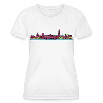 Bordeaux City Skyline Place de la Bourse Art - Women's Functional T-Shirt - white - Front - AI Model Female 172 dark (172cm)