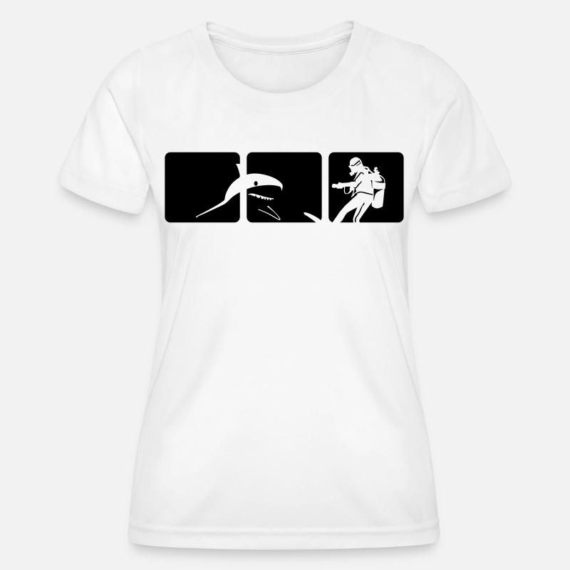 Shark Dive - Women's Functional T-Shirt - white
