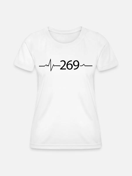 269 - RESPECT LIFE - Frauen Funktions-T-Shirt - Weiß