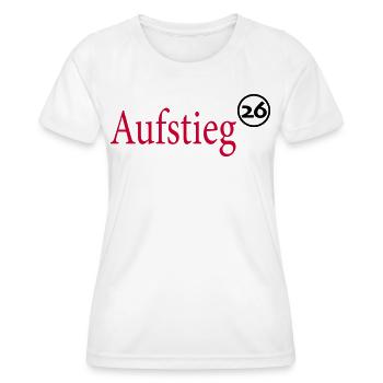 Aufsteiger 2026 Aufstieg - Frauen Funktions-T-Shirt - Weiß - Vorne - AI Model Female 172 dark (172cm)